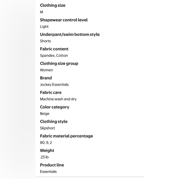 🔴 3/$12 Jockey Seamless Beige No Chafe Slipshorts! NEW! Size Medium. - Picture 5 of 9